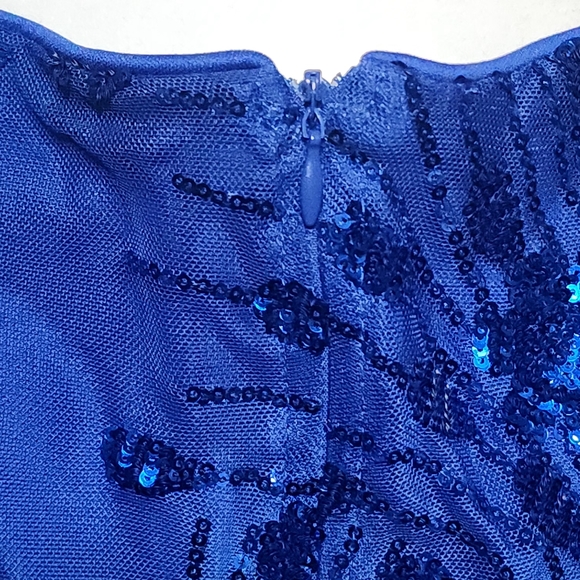 XUIBOL Mermaid Hem Sequin Prom or Cocktail Blue Dress Size XXL - Picture 8 of 16